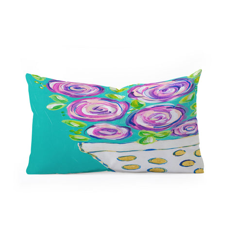 Laura Fedorowicz Bouquet for One Oblong Throw Pillow