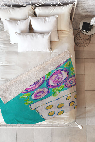 Laura Fedorowicz Bouquet for One Fleece Throw Blanket