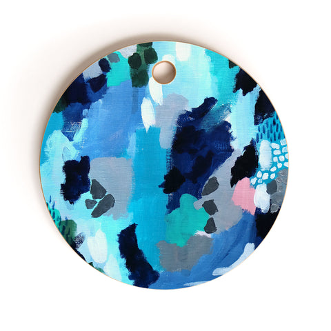 Laura Fedorowicz Cloudy with a Chance of Pink Cutting Board Round