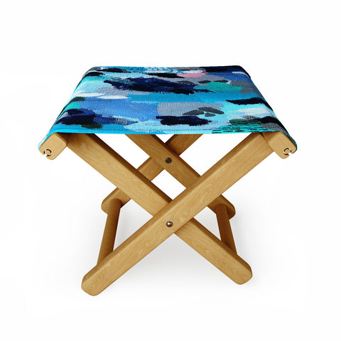 Laura Fedorowicz Cloudy with a Chance of Pink Folding Stool