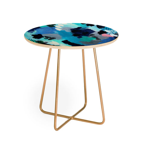 Laura Fedorowicz Cloudy with a Chance of Pink Round Side Table