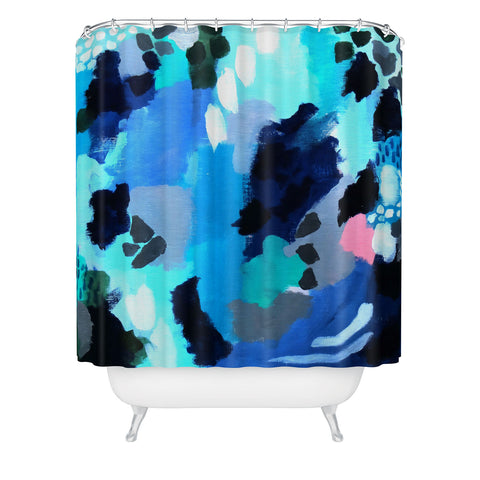 Laura Fedorowicz Cloudy with a Chance of Pink Shower Curtain