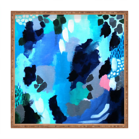 Laura Fedorowicz Cloudy with a Chance of Pink Square Tray