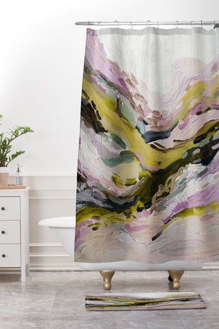 Laura Fedorowicz Connected Abstract Shower Curtain And Mat