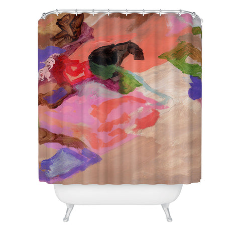 Laura Fedorowicz Contented Shower Curtain