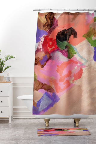 Laura Fedorowicz Contented Shower Curtain And Mat