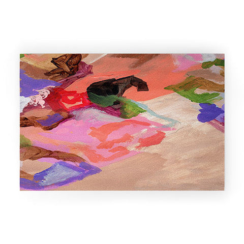 Laura Fedorowicz Contented Welcome Mat