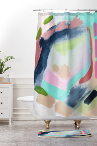 Laura Fedorowicz Crazy Daisy Shower Curtain And Mat