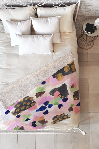 Laura Fedorowicz Darling Print Fleece Throw Blanket