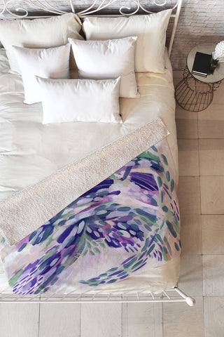 Laura Fedorowicz Daydreams not Fears Fleece Throw Blanket