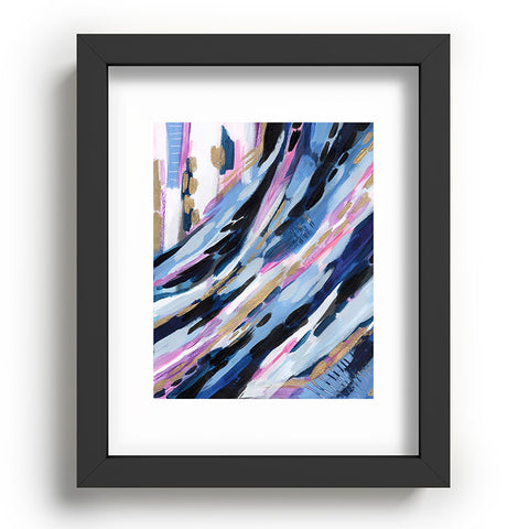 Laura Fedorowicz Denim Abstract Recessed Framing Rectangle