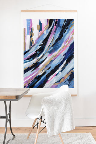 Laura Fedorowicz Denim Abstract Art Print And Hanger