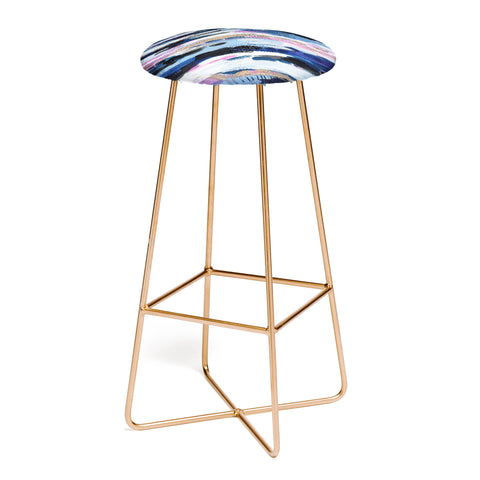 Laura Fedorowicz Denim Abstract Bar Stool