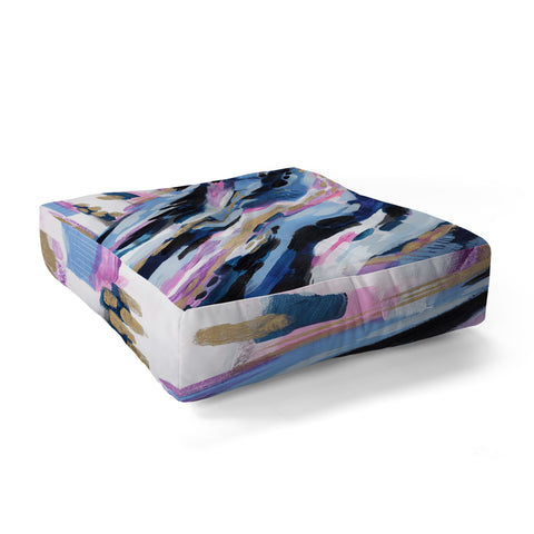 Laura Fedorowicz Denim Abstract Floor Pillow Square