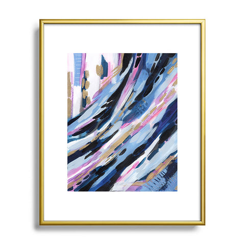 Laura Fedorowicz Denim Abstract Metal Framed Art Print