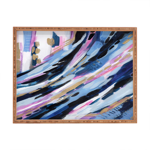 Laura Fedorowicz Denim Abstract Rectangular Tray