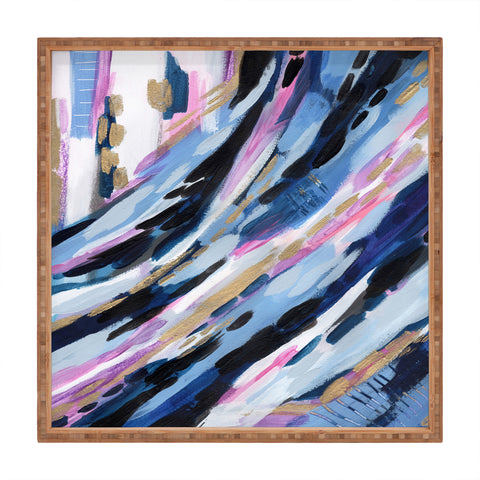 Laura Fedorowicz Denim Abstract Square Tray