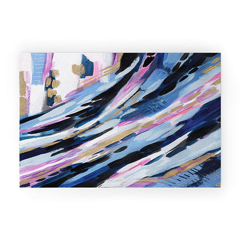 Laura Fedorowicz Denim Abstract Welcome Mat