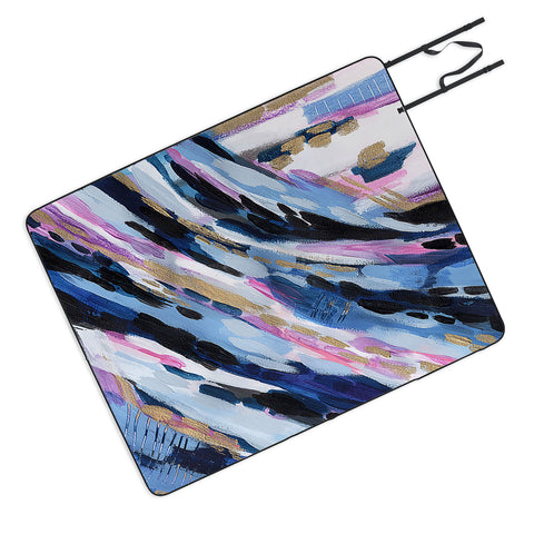 Laura Fedorowicz Denim Abstract Picnic Blanket