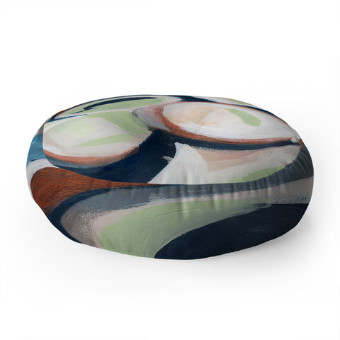 Laura Fedorowicz Embrace Abstract Floor Pillow Round