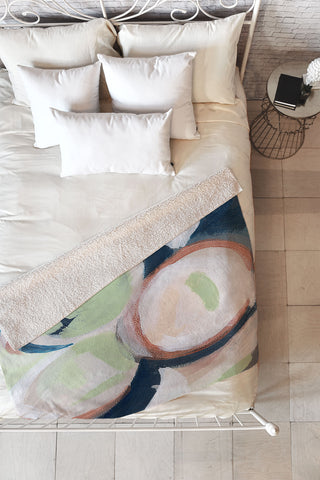 Laura Fedorowicz Embrace Abstract Fleece Throw Blanket