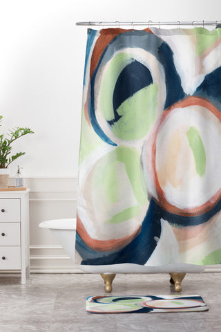 Laura Fedorowicz Embrace Abstract Shower Curtain And Mat