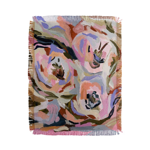 Laura Fedorowicz Expressive Floral Throw Blanket