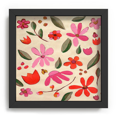 Laura Fedorowicz Fall Floral Painted Recessed Framing Square