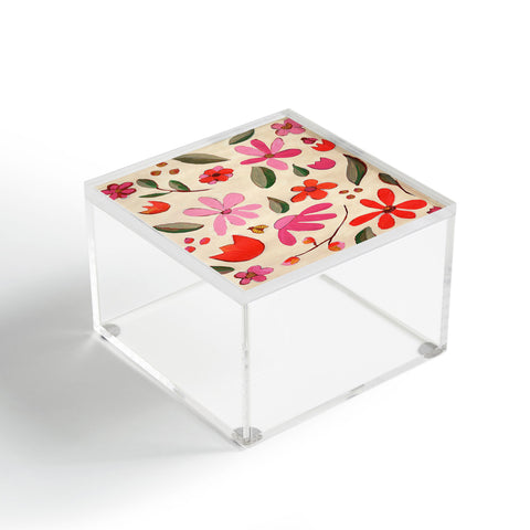 Laura Fedorowicz Fall Floral Painted Acrylic Box