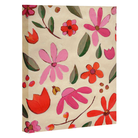 Laura Fedorowicz Fall Floral Painted Art Canvas