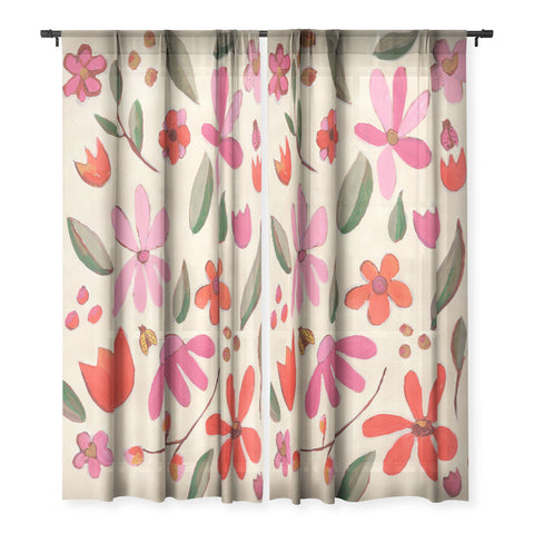 Laura Fedorowicz Fall Floral Painted Sheer Non Repeat