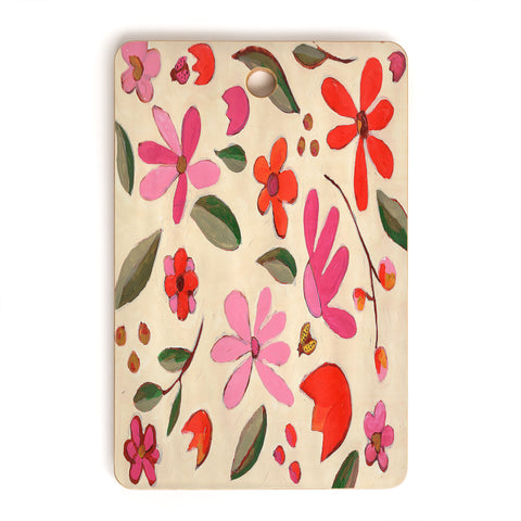 Laura Fedorowicz Fall Floral Painted Cutting Board Rectangle