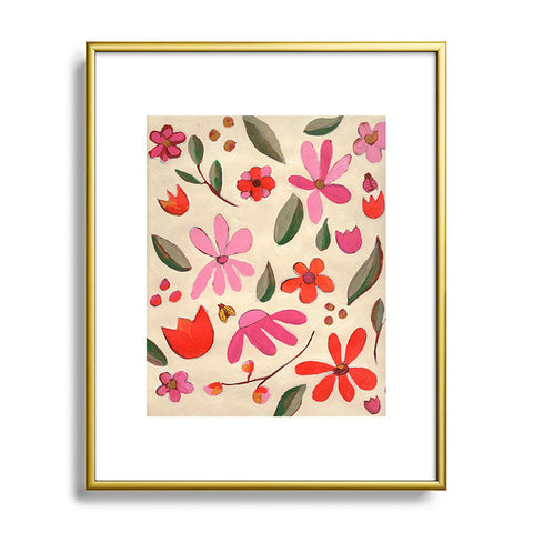 Laura Fedorowicz Fall Floral Painted Metal Framed Art Print
