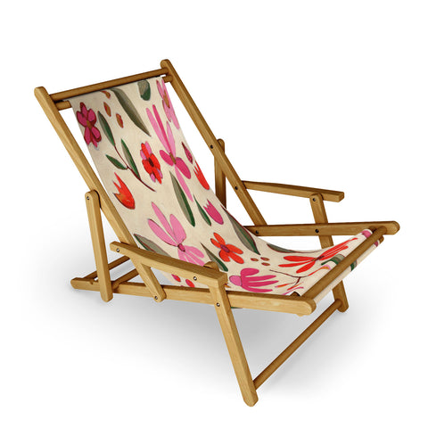 Laura Fedorowicz Fall Floral Painted Sling Chair