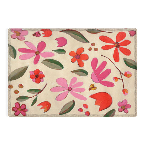 Laura Fedorowicz Fall Floral Painted Outdoor Rug