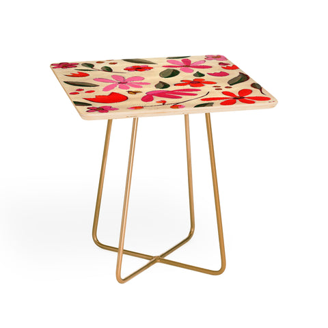Laura Fedorowicz Fall Floral Painted Side Table