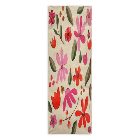 Laura Fedorowicz Fall Floral Painted Yoga Towel