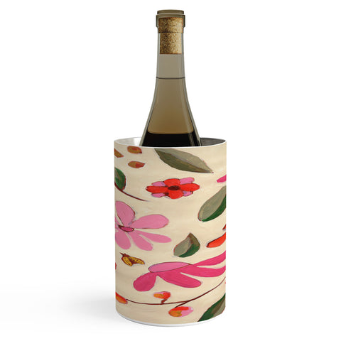 Laura Fedorowicz Fall Floral Painted Wine Chiller
