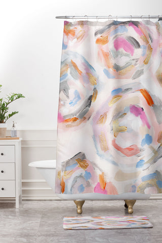 Laura Fedorowicz Festival Bloom Shower Curtain And Mat