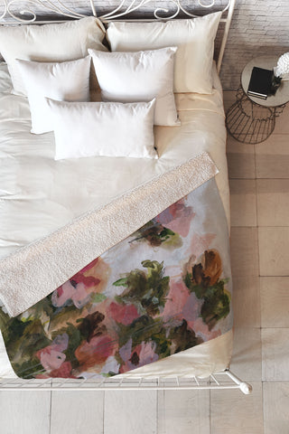 Laura Fedorowicz Floral Muse Fleece Throw Blanket