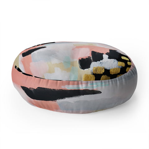 Laura Fedorowicz Footprints Floor Pillow Round