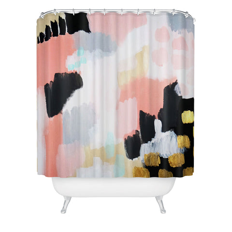 Laura Fedorowicz Footprints Shower Curtain