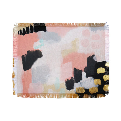 Laura Fedorowicz Footprints Throw Blanket