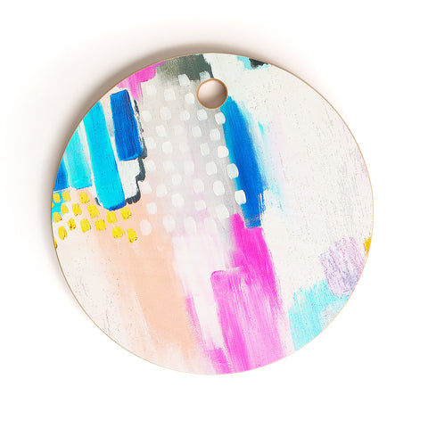 Laura Fedorowicz Free Abstract Cutting Board Round