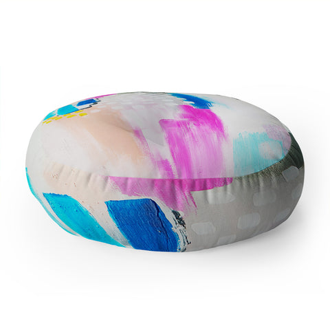 Laura Fedorowicz Free Abstract Floor Pillow Round