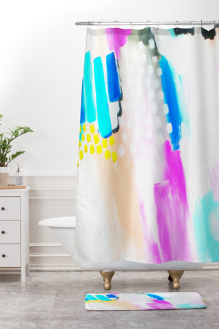 Laura Fedorowicz Free Abstract Shower Curtain And Mat