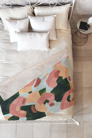 Laura Fedorowicz Geo Party Fleece Throw Blanket