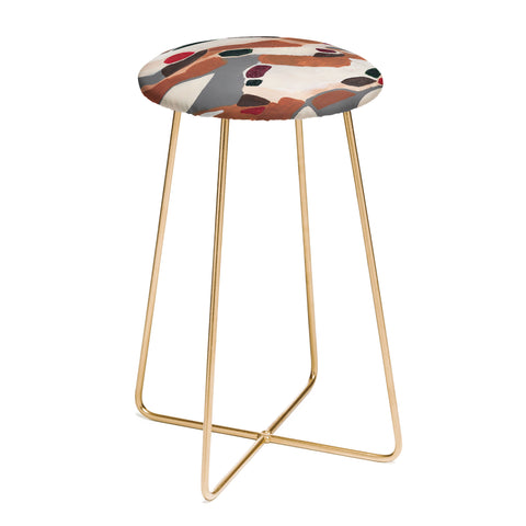 Laura Fedorowicz Gingerbread Geometric Counter Stool