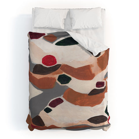 Laura Fedorowicz Gingerbread Geometric Duvet Cover
