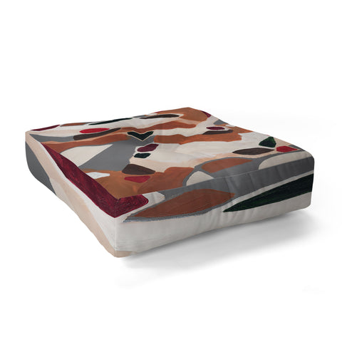 Laura Fedorowicz Gingerbread Geometric Floor Pillow Square